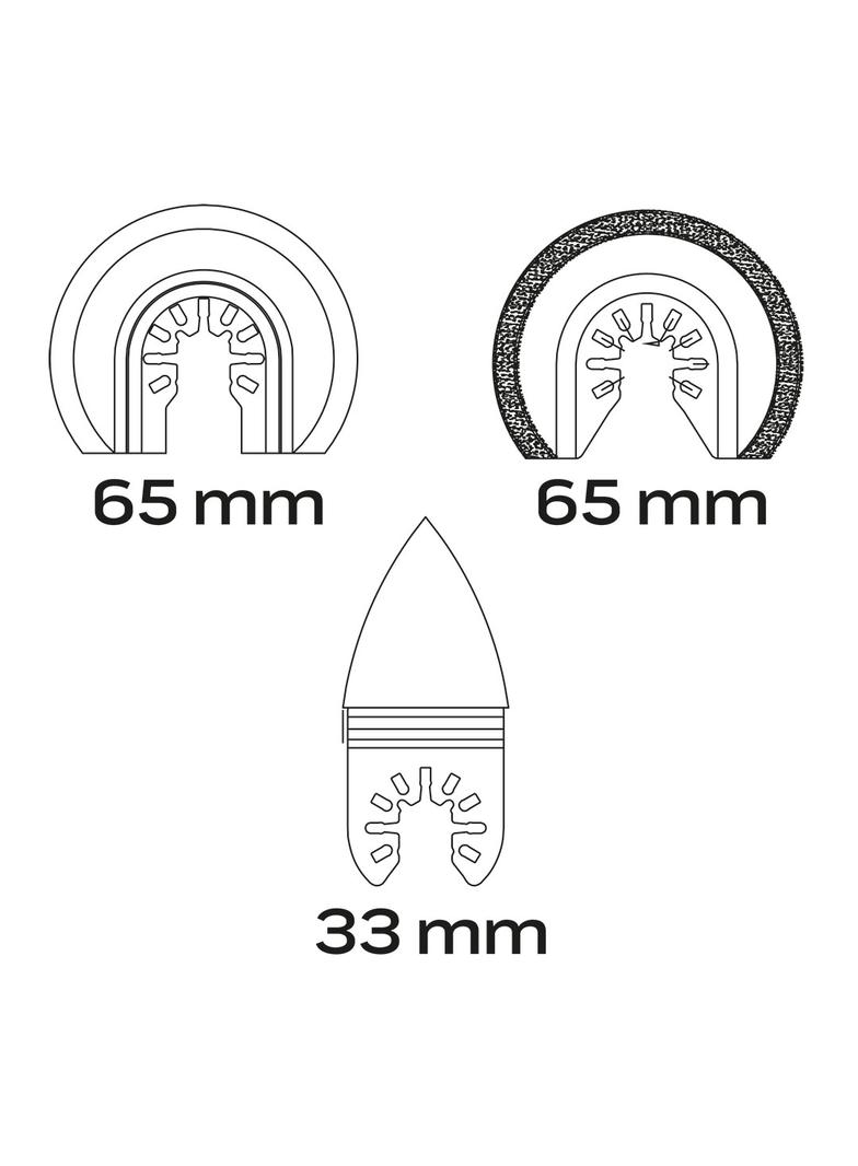 Zestaw brzeszczotów do ceramiki, 3 szt.