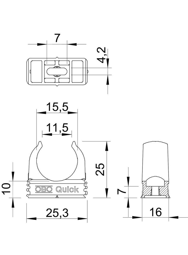 2955/M16, UCHWYTY OBO-QUICK J.SZ.