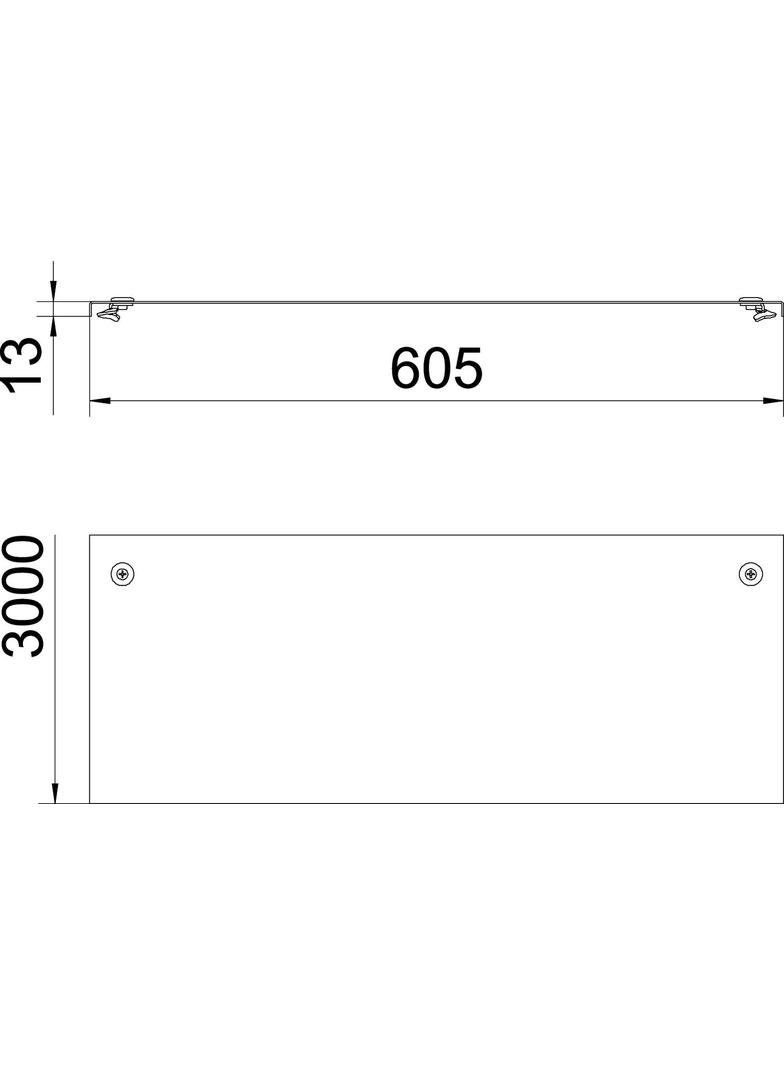 DRL/600, POKRYWA Z RYGLEM 600MM FT