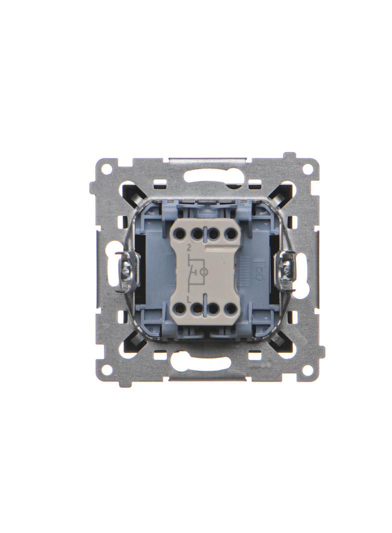 Simon 54 Przycisk „światło” z podświetleniem LED 10A 250V szybkozłączka czarny DS1L.01/49 KONTAKT