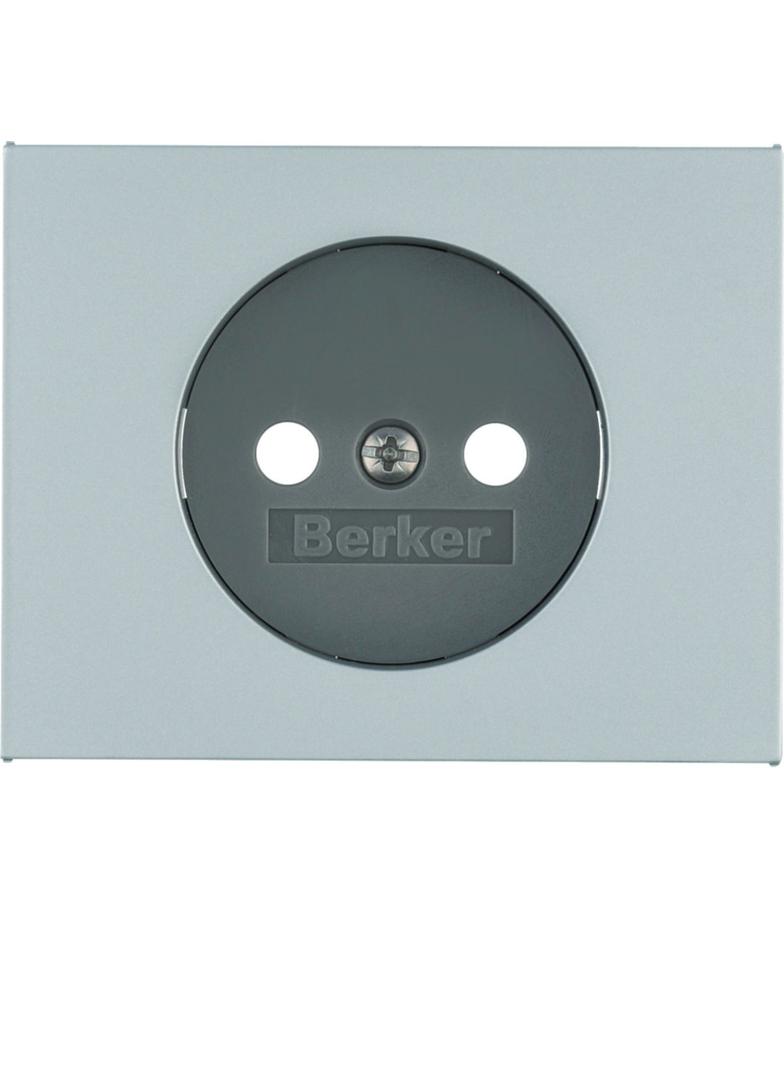 BERKER K.5 Płytka czołowa do gniazda bez uziemienia aluminium 3967157003 HAGER