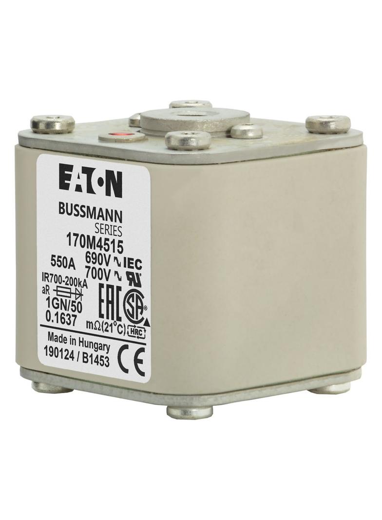 FUSE 550A 690V 1GN/50 AR UC Wkładka szybka 550A AC 690V rozmiar 1 53x69x51 mm aR IEC UL w 170M4515 E