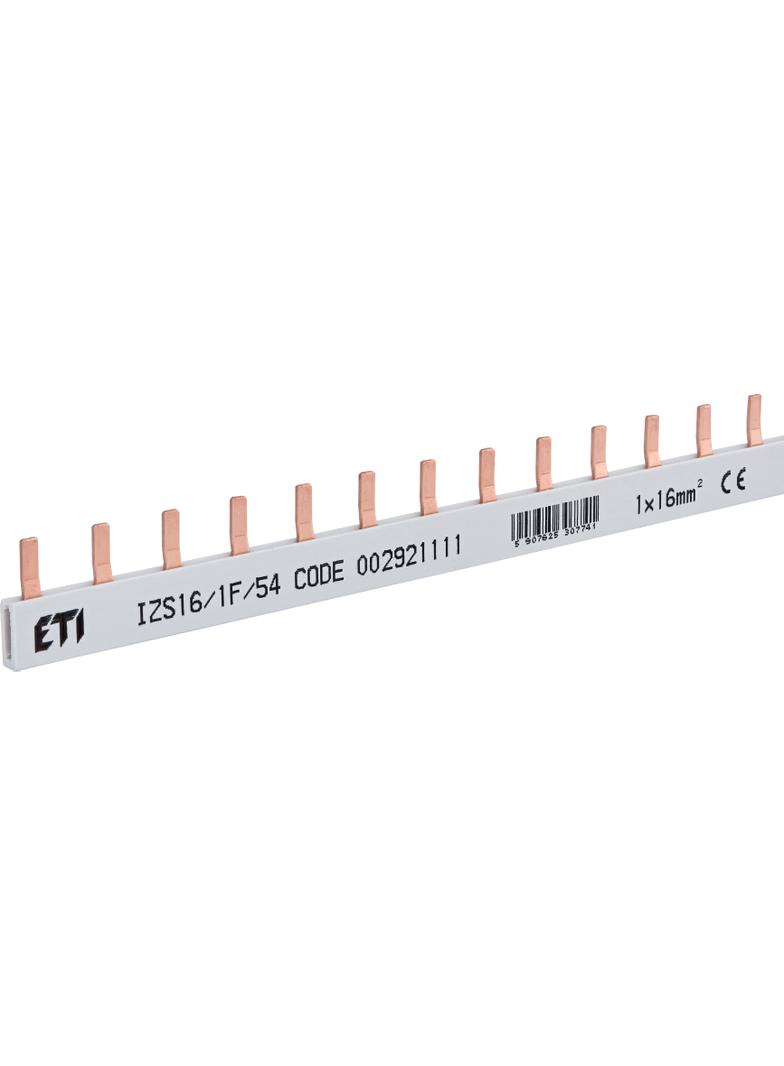 Szyna łączeniowa sztyftowa 1P 100A 16mm2 (54 mod.) IZS16/1F/54 (1m) 002921111 ETI