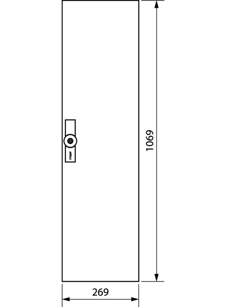 univers Drzwi prawe do obudowy IP54 1100x300mm FZ021W HAGER