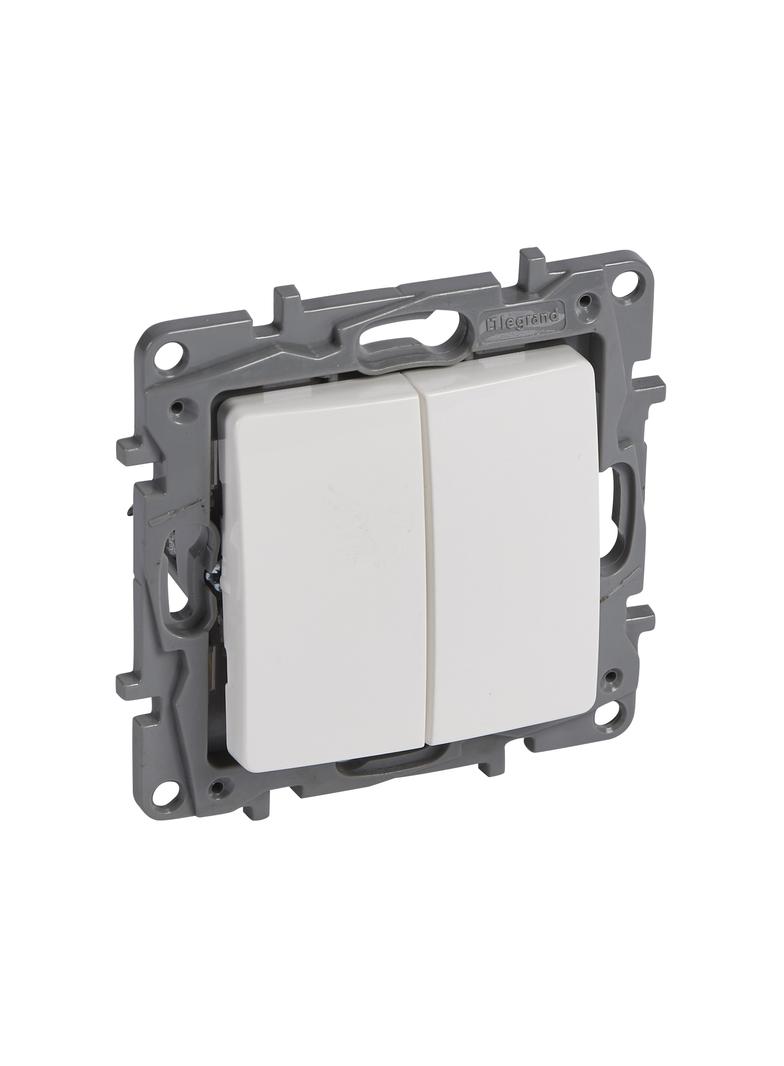 NILOE/NILOE SELECTION - PRZYCISK PODWÓJNY PRZEŁĄCZNY NO/NC 6 A BIAŁY, Legrand