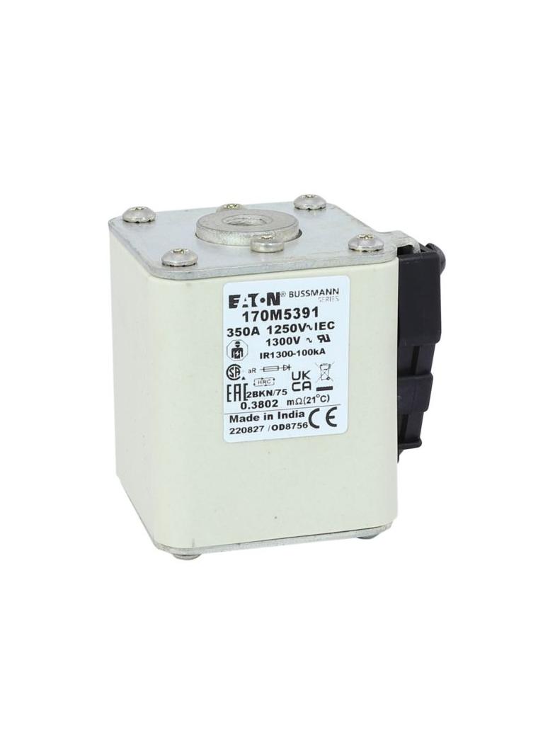 FUSE 350A 1250V 2BKN/75 AR CU Wkładka szybka 350A AC 1250V rozmiar 2 61x75x77 mm aR IEC UL 170M5391