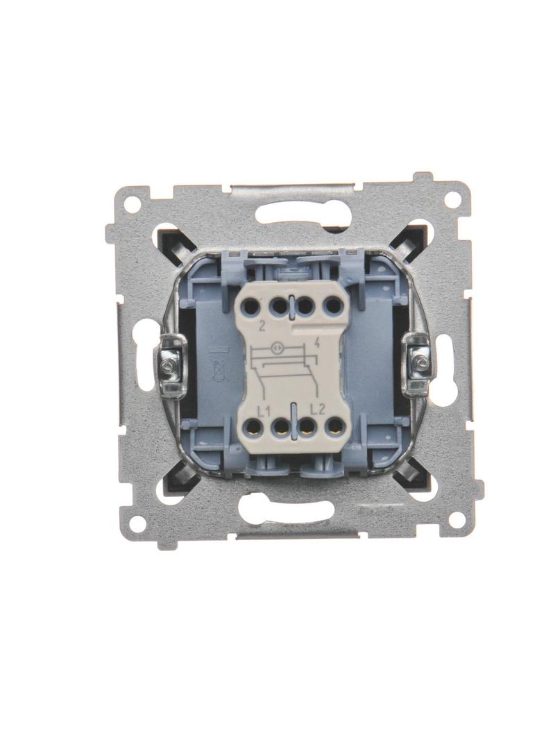 Simon 54 Łącznik krzyżowy z podświetleniem LED 10A 250V szybkozłączka antracyt DW7L.01/48 KONTAKT
