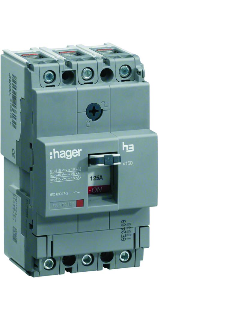 Wyłącznik mocy x160 3P 40kA 160A HNA160H HAGER