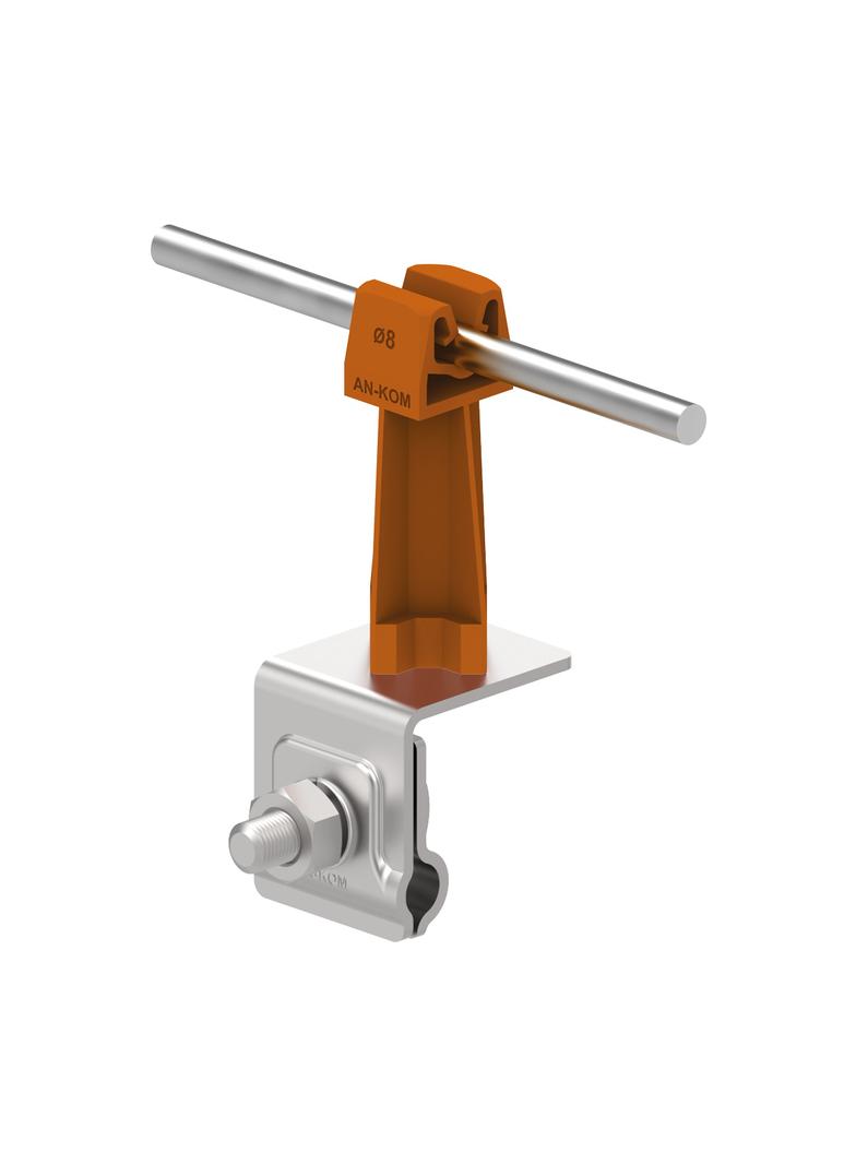 Uchwyt na blachę, na felc ze słupkiem plastik./OH/