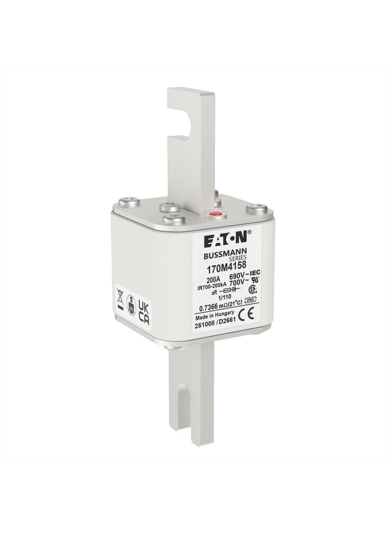 200A 690V 1/110 aR INDICATOR FUSE Wkładka szybka 200A AC 690V DIN 1 53x66x138 mm aR DIN, 170M4158 EA