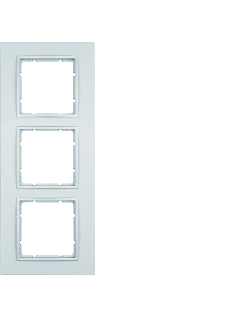 BERKER B.7 Ramka potrójna aluminium mat 10136424 HAGER