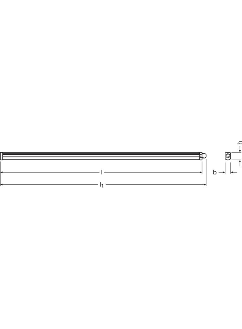 Oprawa hermetyczna LED Damp Proof 1200 36W 4000lm 4000K IP65 Slim Value 4058075066458 LEDVANCE