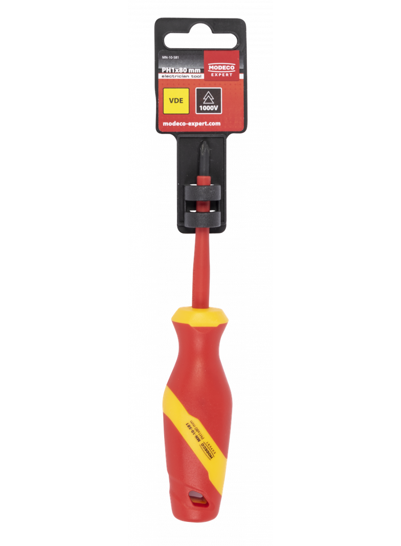 Wkrętak izolowany krzyżakowy PH0x75mm 1000V Cr-V MN-10-580 RAWLPLUG