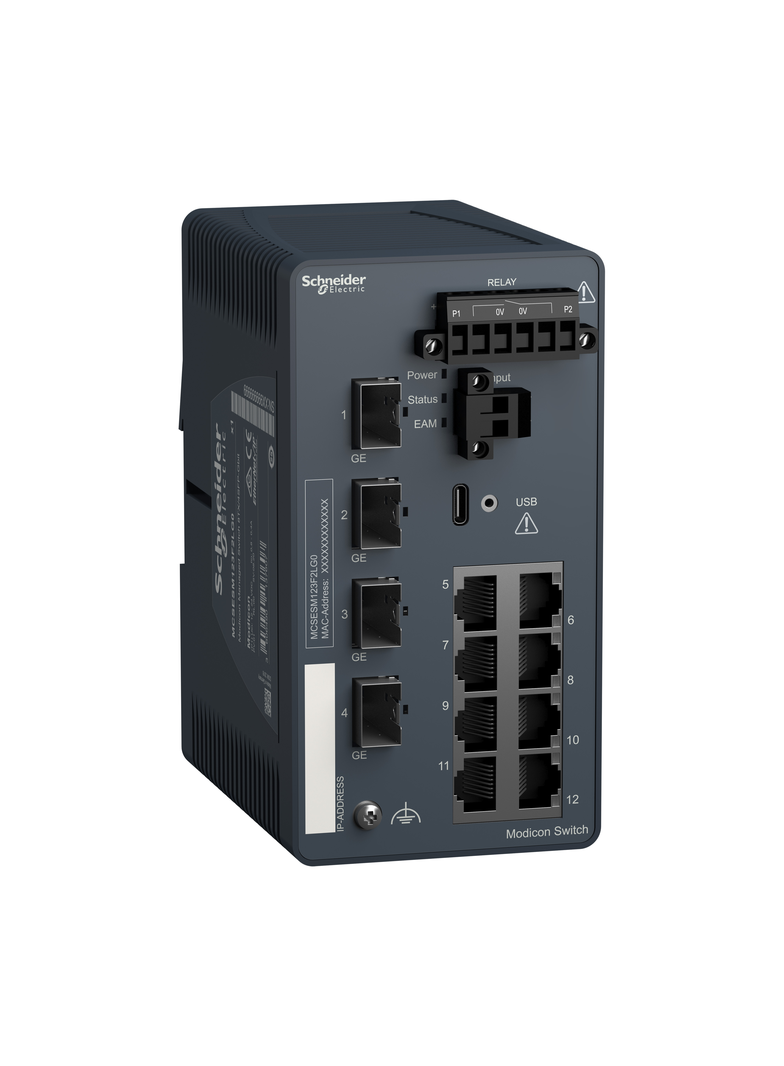 Modicon Switch Zarządzalny 8FE TX/4GE SFP