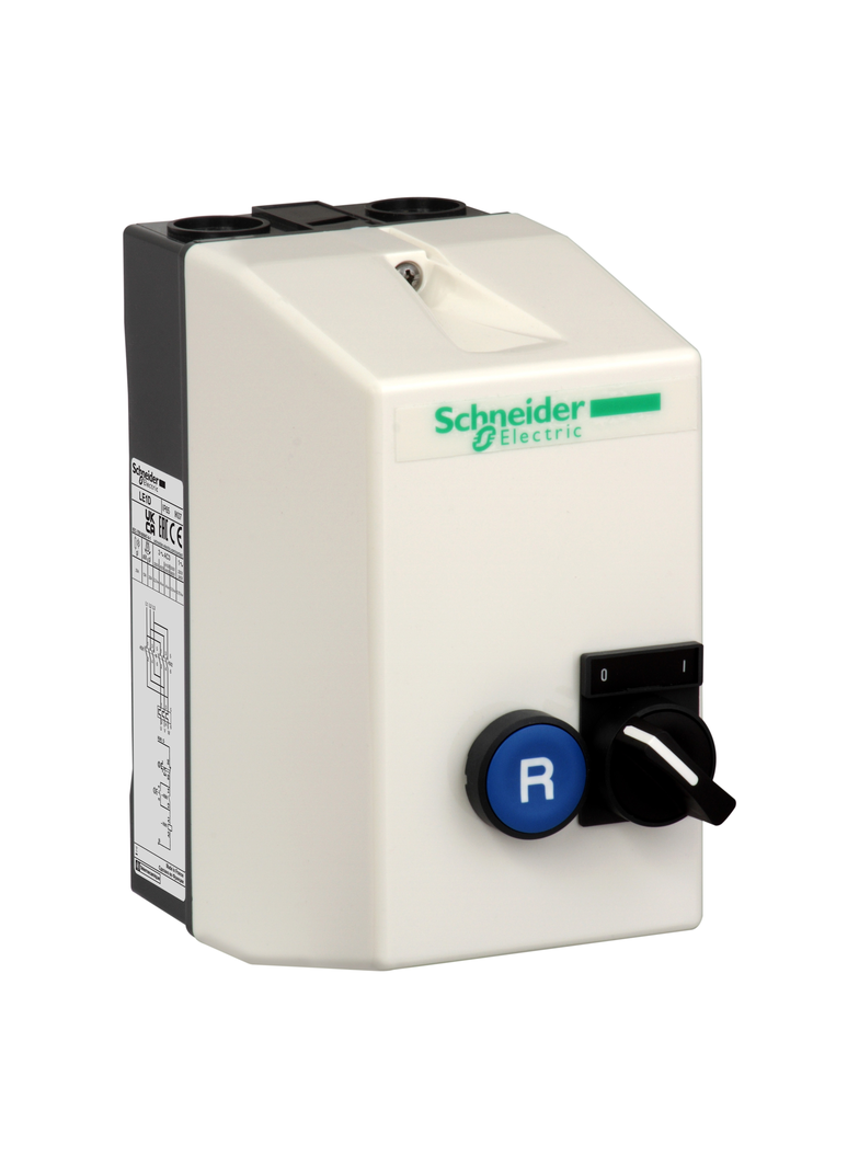 Rozrusznik w obudowie TeSys LE 25A cewka 230VAC przełącznik 2pozycyjny i reset