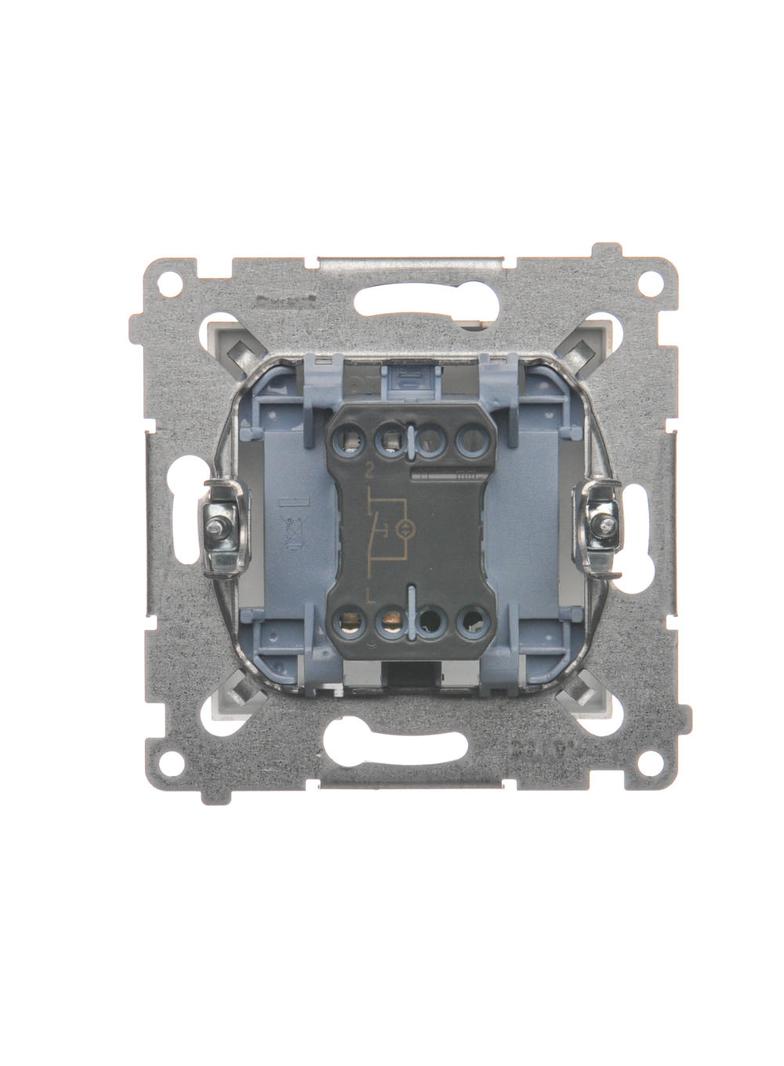 Simon 54 Przycisk „dzwonek” z podświetleniem LED 16A z. śrub. złoty mat