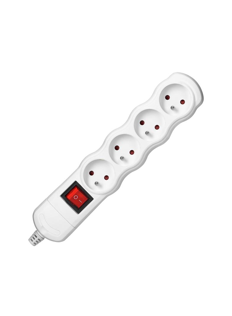 Rozgałęźnik wielogniazdowy 4x2P+Z z wyłącznikiem biały OR-AE-13265/W ORNO