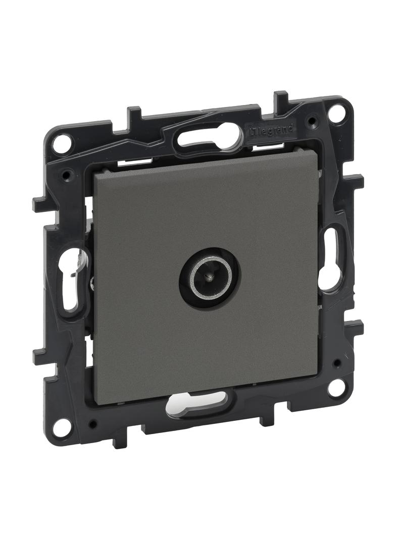 Niloe Step - gniazdo TV zakończeniowe, 10 dB- kolor stalowy, Legrand