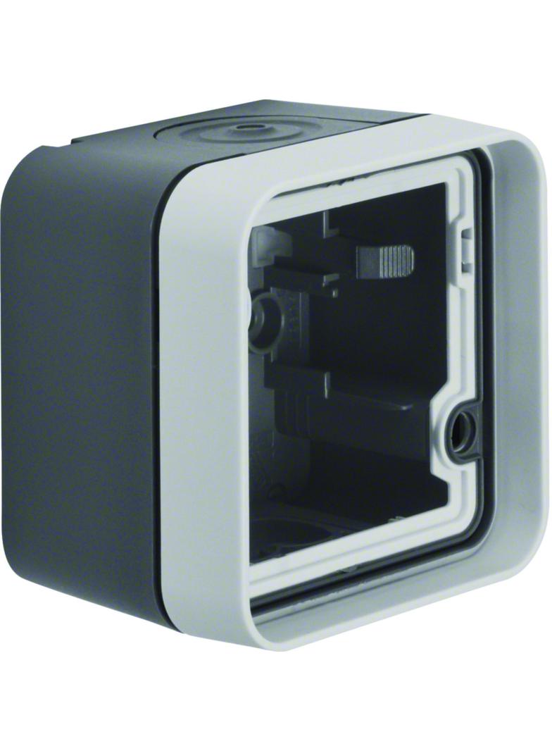 BERKER W.1 Adapter natynkowy pojedyncza IP55 szary 6118913505 HAGER