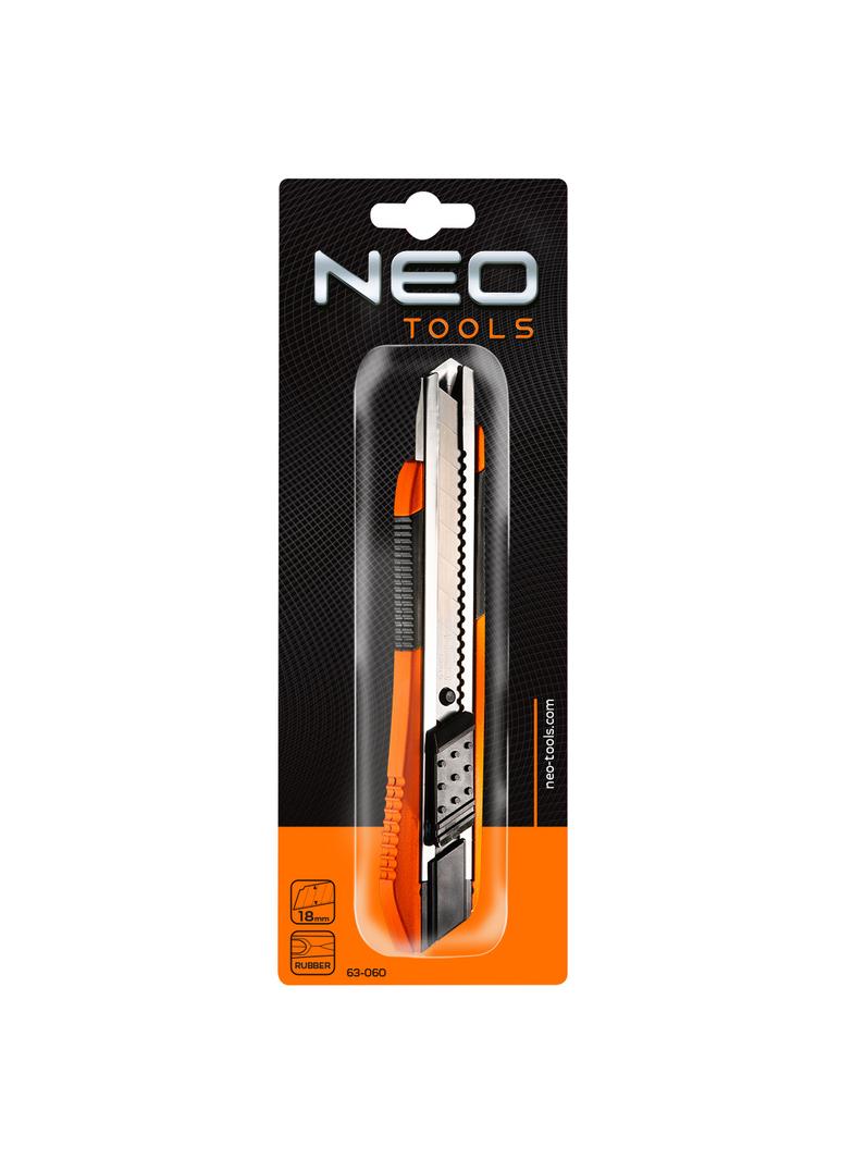 Nóż z ostrzem łamanym 18 mm, gumowane wykończenie