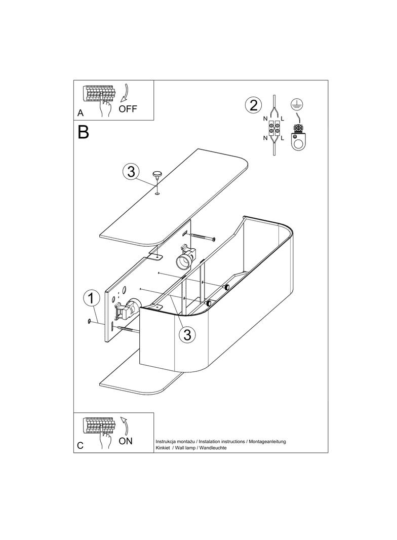 Sollux Kinkiet LOKKO czarny SL.0778