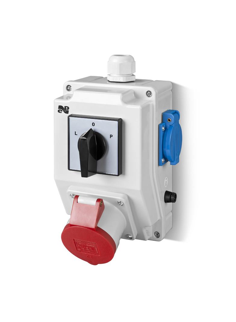 RS-Z Wył.L-0-P, 3P+N+Z 16A, 2P+Z 230V szara