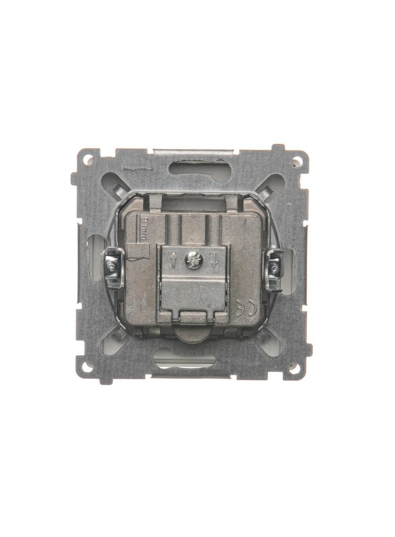 Simon Basic Gniazdo antenowe R-TV przelotowe 10 dB 1x wejście: 5–862 MHz srebrny mat