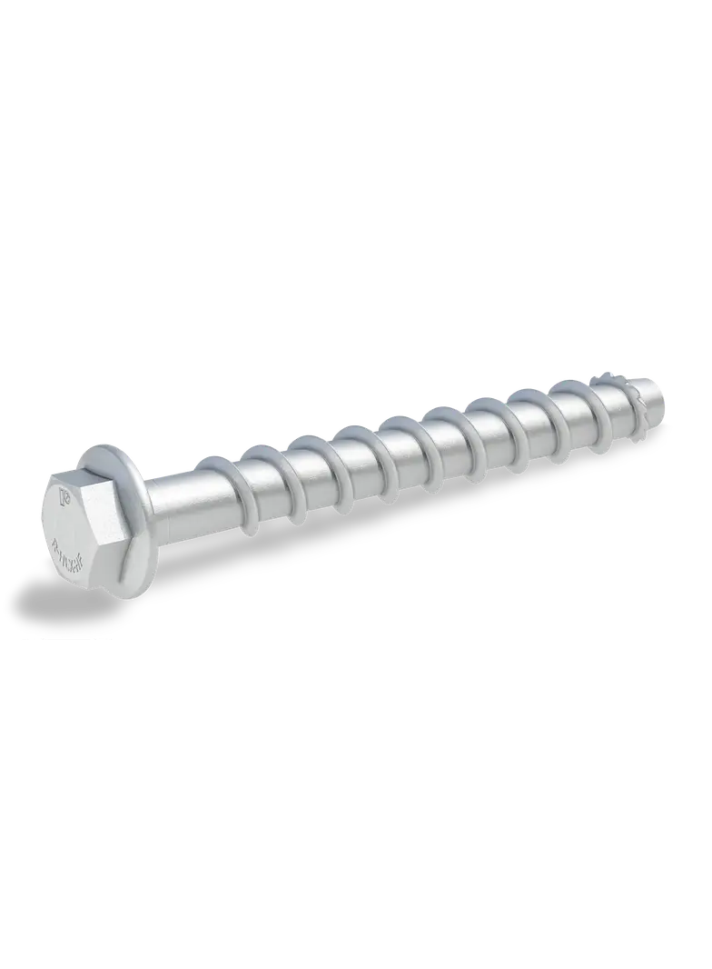 Wkręt do betonu łeb sześciokątny ocynk płatkowy hartowany indukcyjnie 100szt. R-HLX-06X050-HF-ZF RAWLPLUG