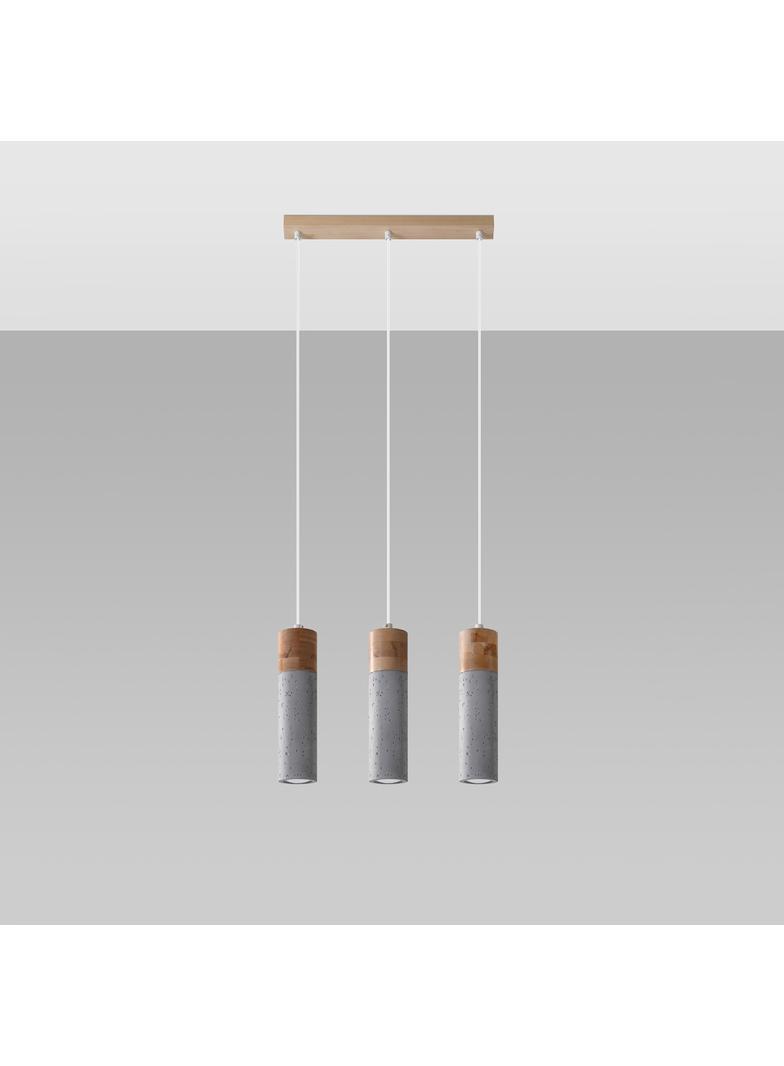 Sollux Lampa wisząca ZANE 3 szara SL.0967