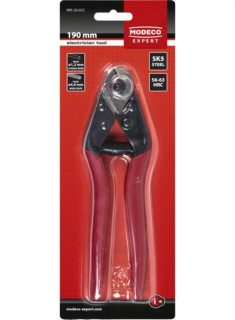 Obcinak do drutu i liny stalowej 190mm Cr-V MN-26-025 RAWLPLUG