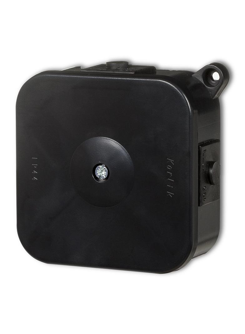 Puszka instalacyjna hermetyczna bez złączek 80x80mm czarna