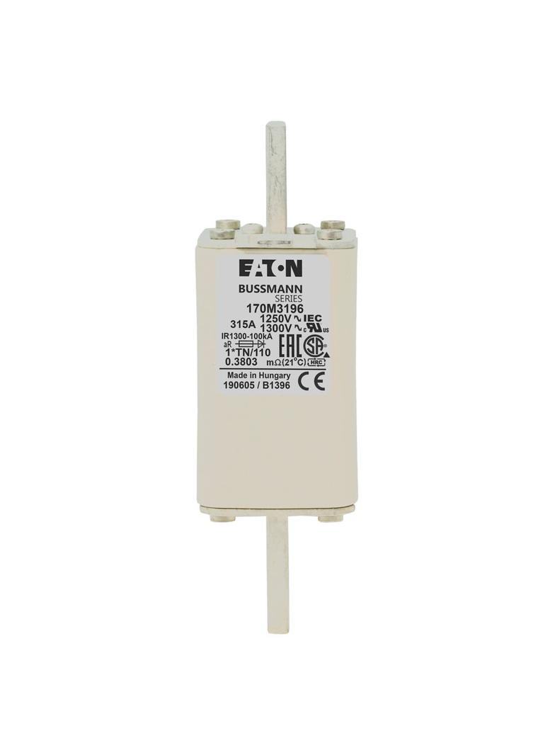 FUSE 315A 1250V 1*TN/110 AR CU Wkładka szybka 315A AC 1250V rozmiar 1 45x58x138 mm a 170M3196 EATON