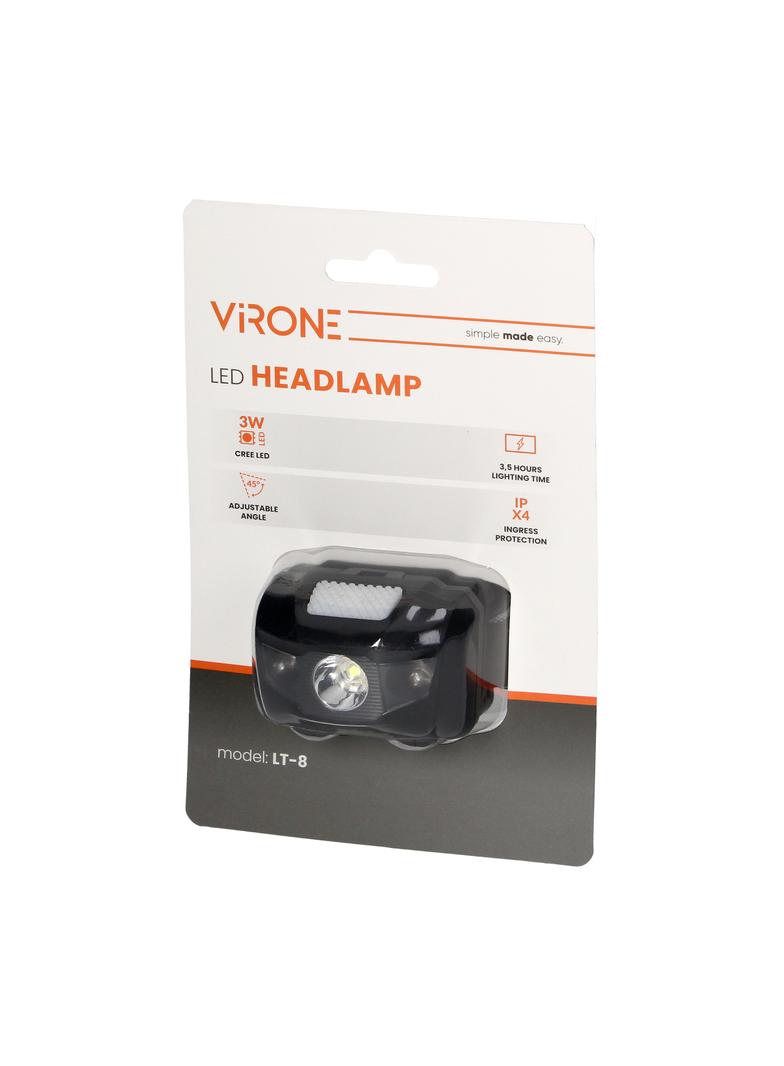 Latarka czołowa LED CREE 3W + 2 czerwone diody LED