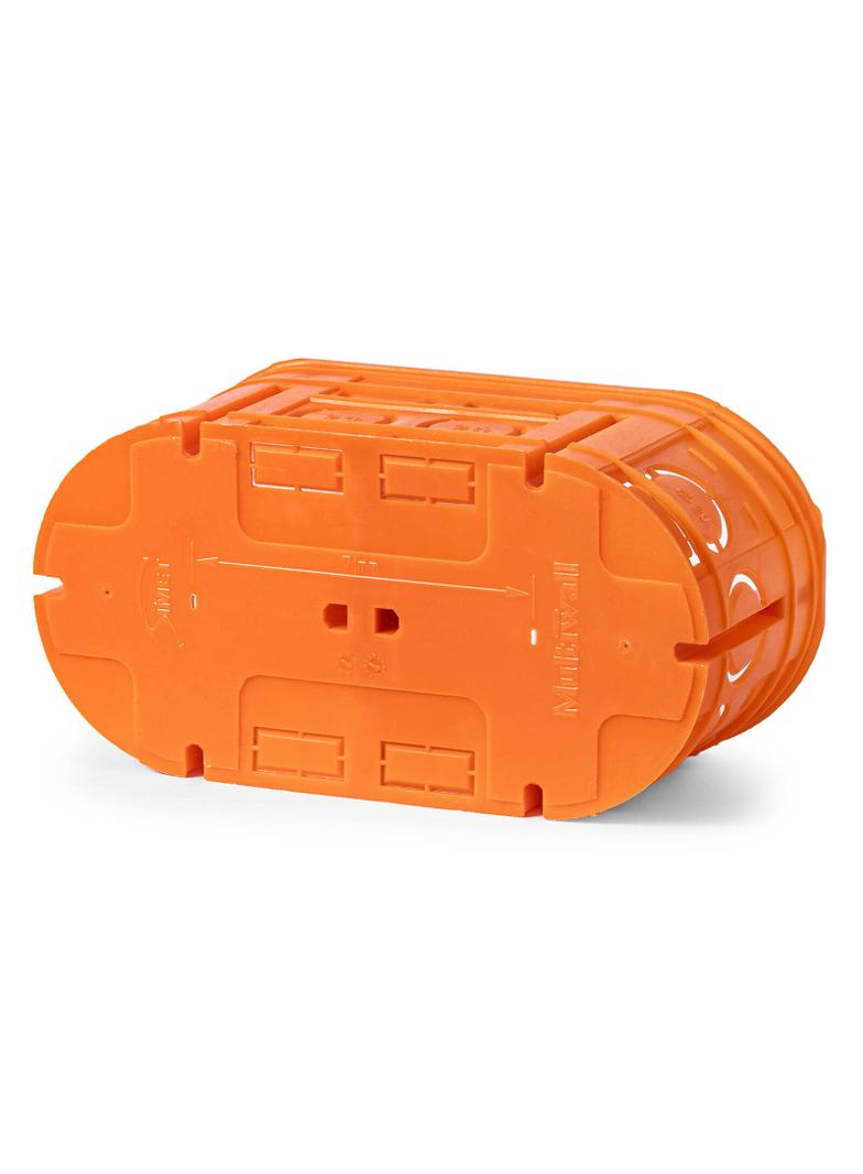 M2x60F ,  Puszka podtynkowa dwupolowa 2xO60, Multiwall, pomarańczowy