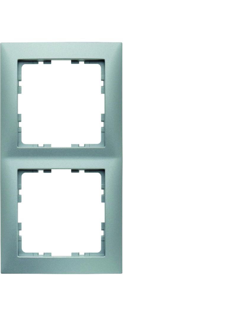BERKER B.Kwadrat Ramka podwójna aluminium mat lakierowana 5310128994 HAGER