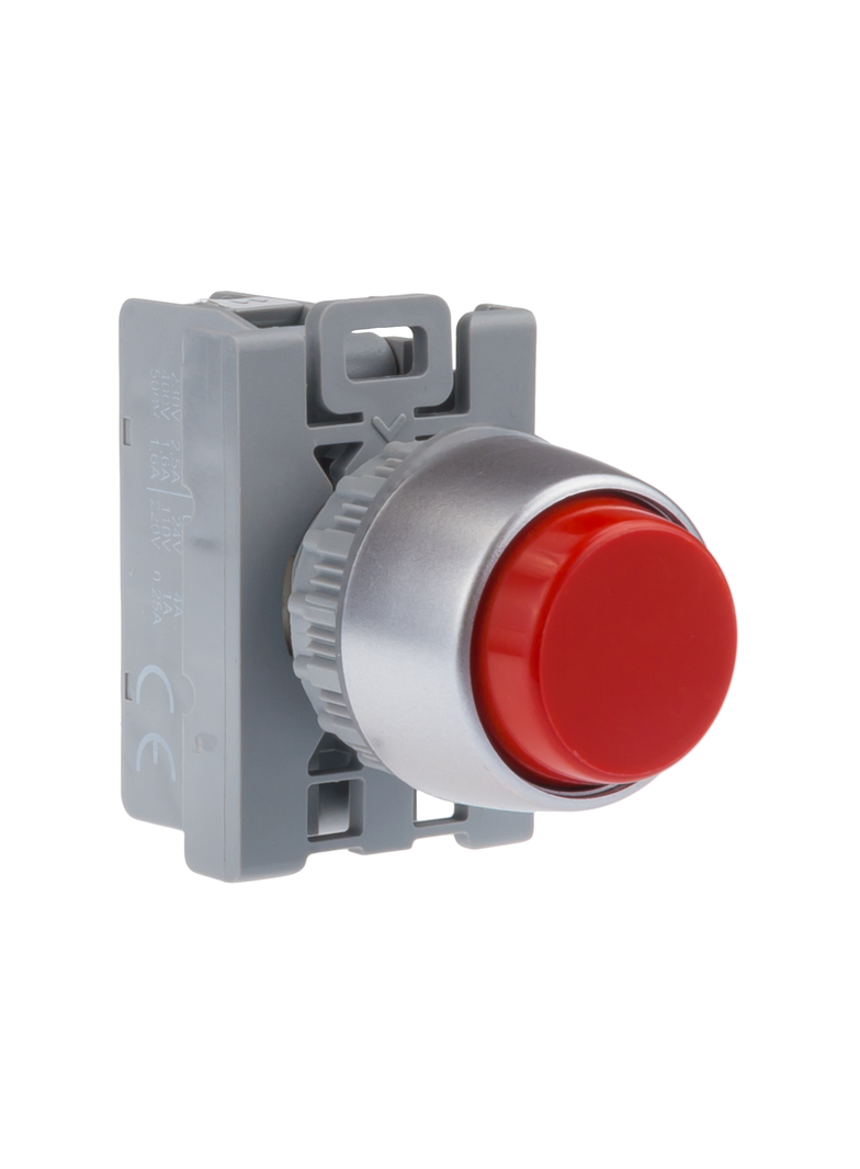 PRZYCISK WYSTAJĄCY ŻÓLTY 1 ROZWIER PIERŚCIEŃ NIKLOWANY