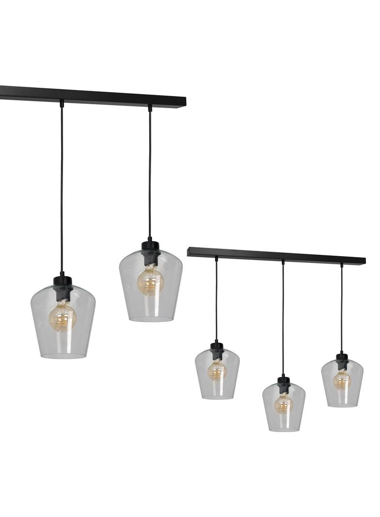 Milagro lampa wisząca Santiago Clear 3xE27 czarna MLP6608