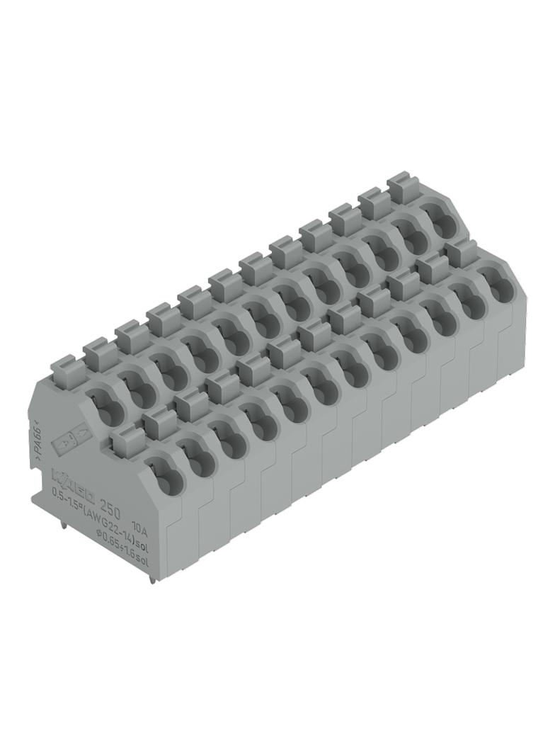 dwupiętrowa listwa zaciskowa 12-bieg. szara raster 5 mm /12szt./ WAGO
