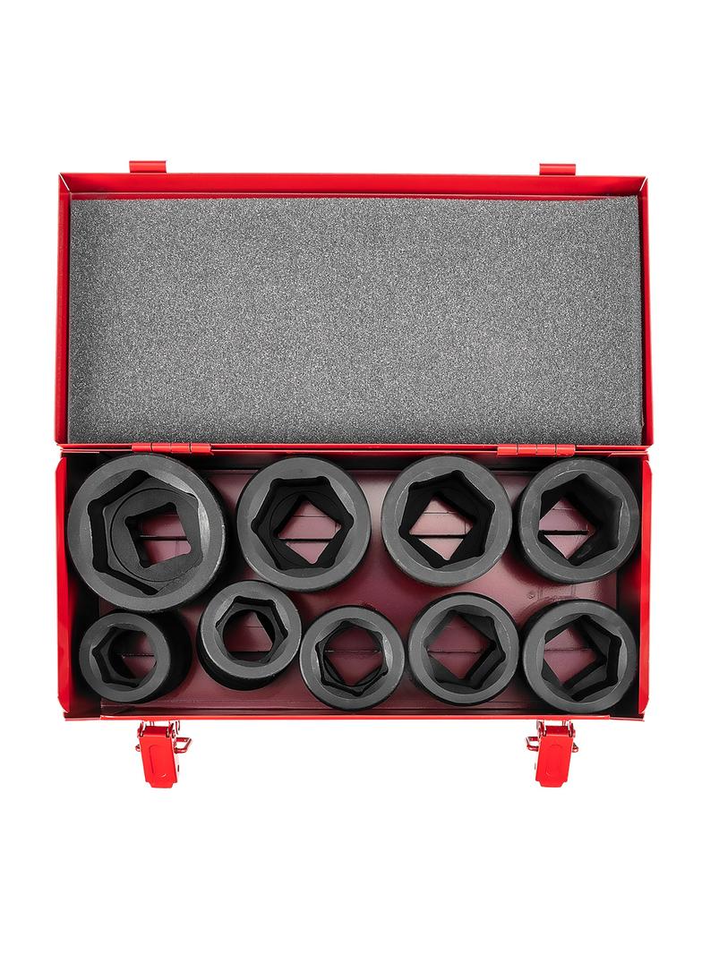 Nasadki udarowe 1", 27-50 mm, zestaw 9 szt.