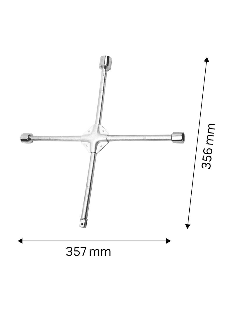 Klucz do kół krzyżakowy, wzmacniany, 17 x 19 x 22 x 1/2" mm