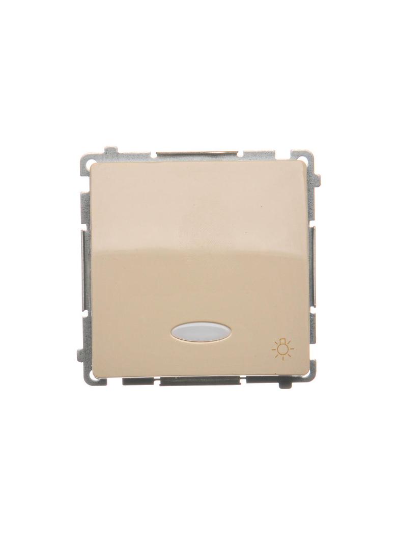 Simon Basic Przycisk światło z podświetleniem LED 10A szybkozłączka beż