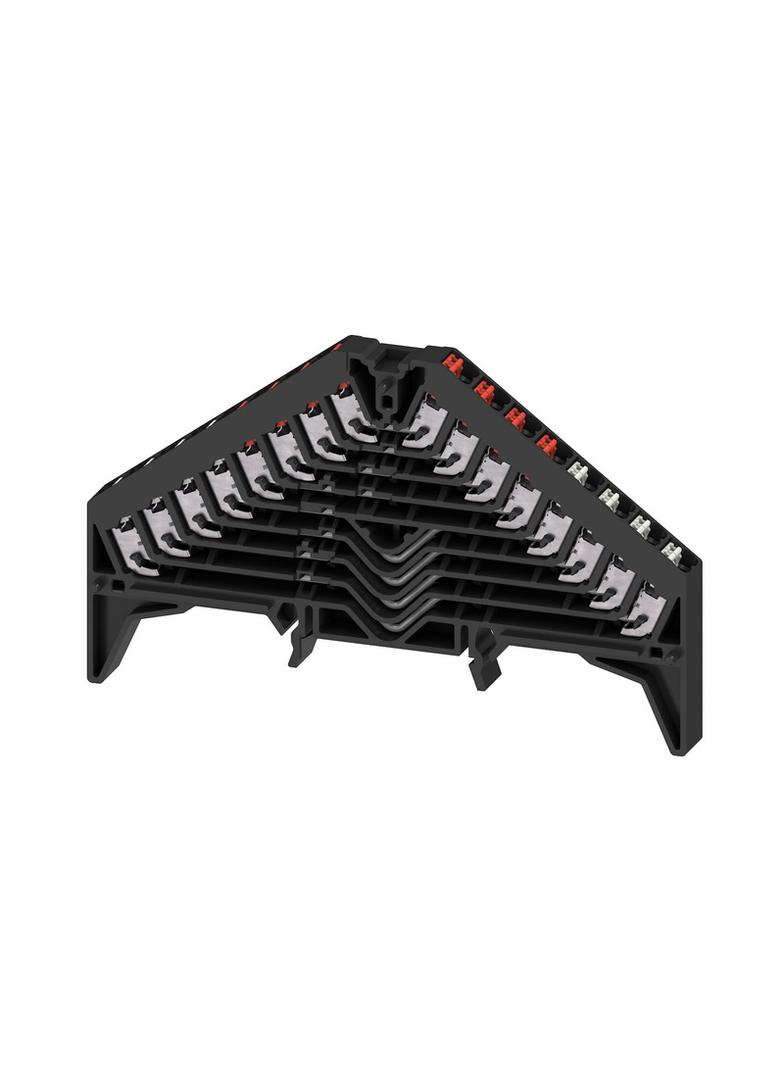 PRV 8 SW 35X15 RT/WS Zacisk rozdzielacza krosowego, PUSH IN, 1.5, 250, 8 A, liczba przyłączeń: 32, TS 35 x 15, czarny, kolor elementów uruchamiających: czerwono-biały /20szt./ 1173740000 WEIDMÜLLER