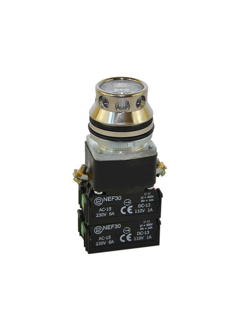 Przycisk NEF30-KLX2Y/130V bezbarwny W0-NEF30-KL X2Y/130V B PROMET