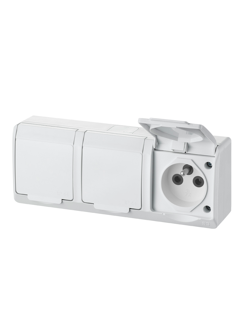 HERMES Gniazdo 3x2P+Z IP44