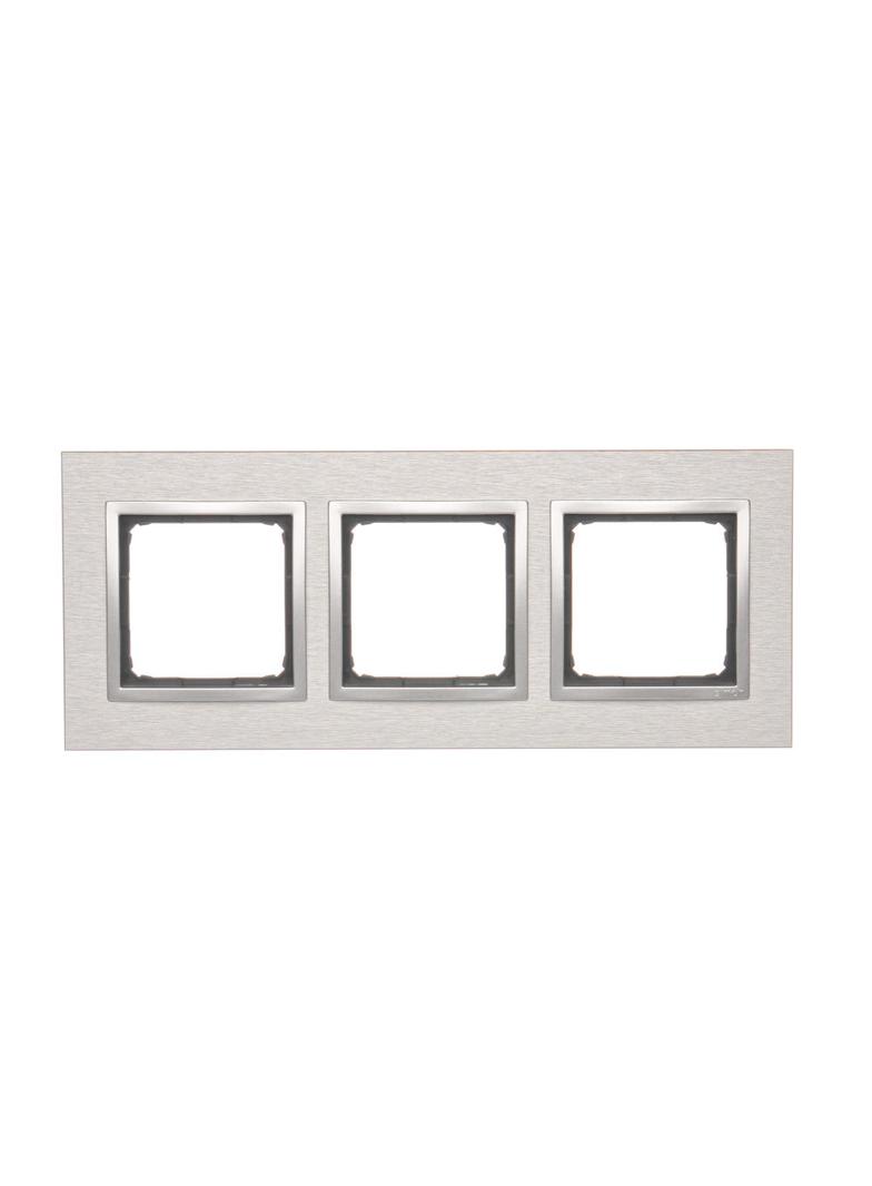 Simon 54 Nature Ramka 3-krotna Nature-Metal INOX KLASYCZNY IP20/IP44* (*IP44-należy zastosować zestaw uszczelek DUN3) DRN3/77 KONTAKT
