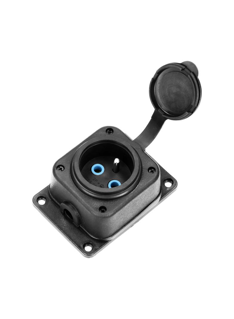 Rozgałęźnik bryzgoszczelny i odporny na uderzenia IP44 1 gniazdo 16A 230V AC gumowy uniep OR-AE-1316