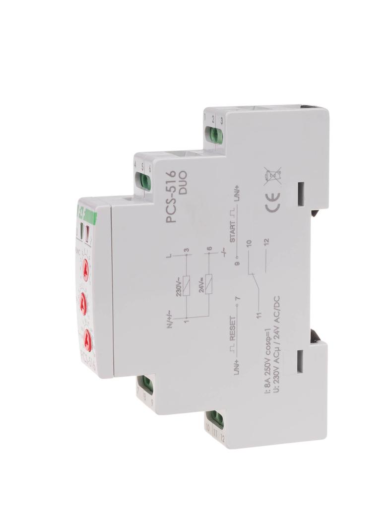 Przekaźnik czasowy 10-funkcyjny styk: 1 Z/R U=230 i 24V PCS-516DUO F&F