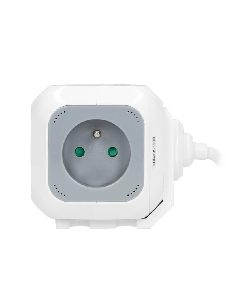 Przedłużacz 4 krotny ładowarka 2xUSB 1,4m H05VV-F 3x1mm2 szaro-biały OR-AE-13144 ORNO