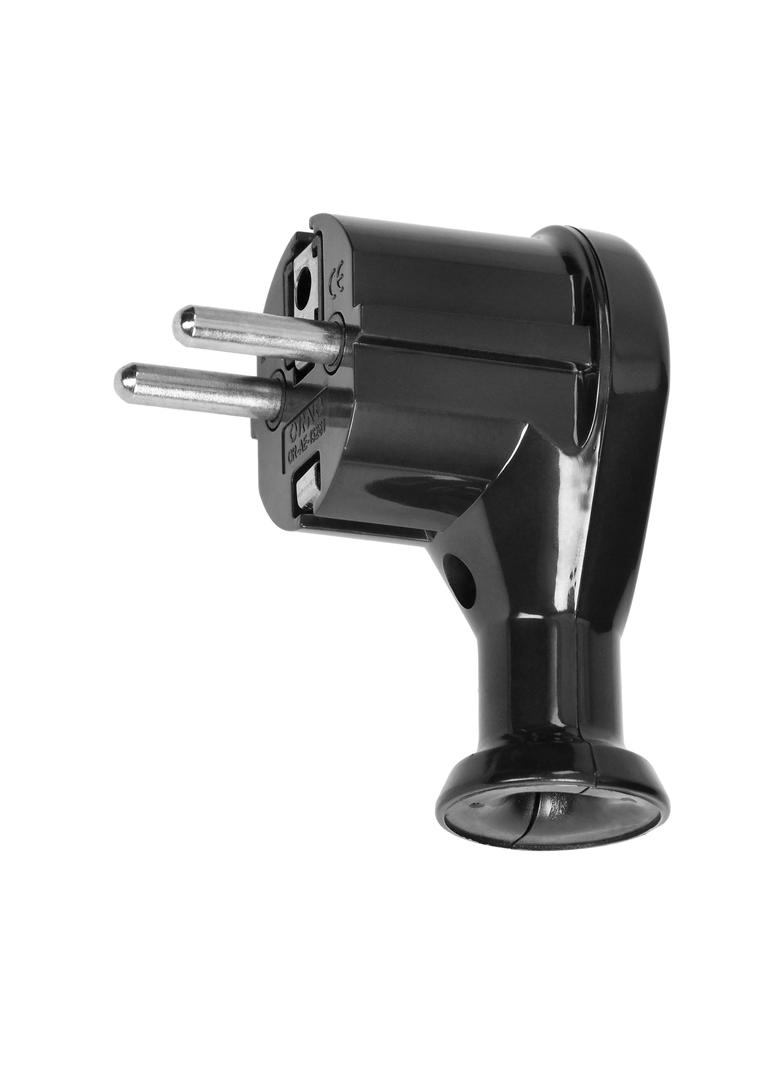 Wtyczka kątowa Uni-Schuko czarny 24 szt. OR-AE-13261/B/24 ORNO