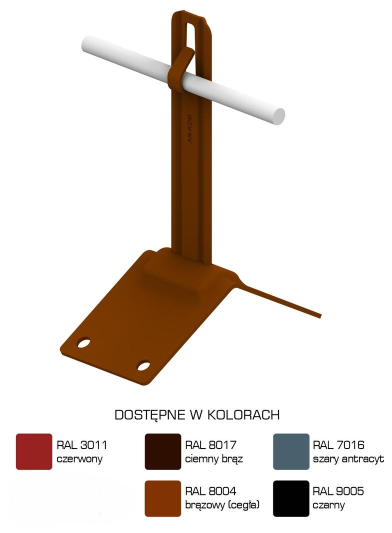 Uchwyt dachowo-szczytowy H=12 cm Z-zagięcie /LA/ TYP AN-11B/LA/-N